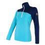 Damska koszulka Sensor Merino Extreme zip niebieski TmModrá/Blue