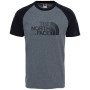 Koszulka męska The North Face M S/S Raglan Easy Tee szary/czarny Tnfmedixgreyheather(Std)