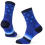 Skarpetki Warg Happy Merino M Stripes and Dots niebieski Blue