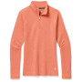 Damska koszulka Smartwool W Classic Thermal Merino BL 1/4 ZB 2022 jasnopomarańczowy sunset coral heather