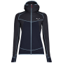 Bluza damska Salewa Puez Hybrid PL W FZ ciemnoniebieski PremiumNavyMel