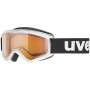 Dziecięce gogle narciarskie Uvex Speedy Pro czarny/biały white/lasergold