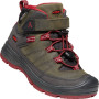 Buty dziecięce Keen Redwood MID WP C czerwony/szary SteelGray/RedDahlia