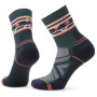 Damskie skarpety Smartwool Hike Light Cushion Zig Zag Valley Mid Crew Socks niebieski/pomarańczowy twilight blue