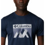 Koszulka męska Columbia Zero Rules Graphic czarny/niebieski Collegiate Navy, Peak Fun Graphic