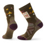 Damskie skarpety Smartwool W Hike Full Cushion Alpine Perch Crew brązowy military olive