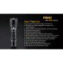 Zestaw latarkowy LED Fenix FD41 + 2600 mAh Aku s USB Feni