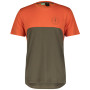 Męska koszulka kolarska Scott Trail Flow DRI SS zielony/pomarańczowy braze orange/shadow brown