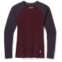 Damska koszulka Smartwool W Classic Thermal Merino BL Pattern CB bordowy black cherry dot