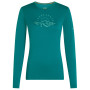 Damska koszulka Icebreaker Women Merino 200 Oasis LS Crewe Sunrise Summit turkusowy Tidal Teal