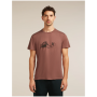 Męska koszulka Icebreaker Merino Blend Core SS Tee Canoe Companions ceglasty CAROB
