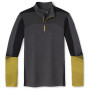 Męska koszulka Smartwool Intraknit Merino 200 Colorblock 1/4 Zip szary/żółty ForgedIron