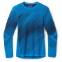 Męska koszulka termiczna Smartwool M Intraknit Thermal Merino Base Layer Pattern Crew niebieski laguna blue angled