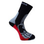Skarpetki Progress 8MB Merino czarny/czerwony Black/Gray/Red