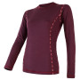 Damska koszulka Sensor Merino Air 2022 fioletowy DarkBurgundy