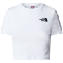 Koszulka damska The North Face Essential Cropped Slim Short Sleeve Tee biały TNF WHITE