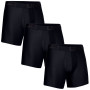 Męskie bokserki Under Armour Tech 6In 3 Pack czarny Black/Black/Black