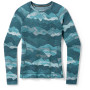 Damska koszulka Smartwool W Classic Thermal Merino BL Crew Boxed 2023 niebieski Twilight Blue Mtn Scape