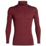 Koszulka męska Icebreaker Mens 260 Tech LS Half Zip bordowy Cabernet