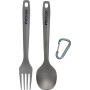 Tytanowe sztućce Rockland Titanium Set szary grey
