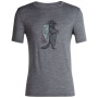 Koszulka męska Icebreaker Men Tech Lite II SS Tee Waschbar Wandering zarys gritstone hthr