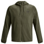 Męska kurtka wiosenna Under Armour Stretch Woven Windbreaker ciemnozielony MarineODGreen/Black