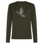 Męska koszulka Icebreaker Men Merino 200 Oasis LS Crewe SkiingYeti ciemnozielony Dk Loden