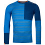 Męska koszulka Ortovox 185 Rock'N'Wool Long Sleeve niebieski JustBlue