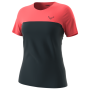 Damska koszulka Dynafit Traverse S-Tech S/S Tee W czarny/różówy blueberry HOT CORAL/1840