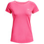 Damska koszulka Under Armour HG Armour SS różowy/bordowy Pink Punk/Metallic Silver