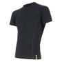 Męska koszulka Sensor Merino DF mân.sc. czarny Black
