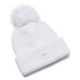 Czapka damska Under Armour Halftime Ribbed Pom biały white
