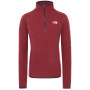 Sweter damski The North Face W 100 Glacier 1/4 Zip bordowy Rootbrn/Pomegranatestripe