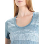 Damska koszulka Icebreaker Tech Lite II SS Scoop Tee Reflection Lines