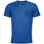 Koszulka męska Ortovox 185 Merino Way To Powder Ts M niebieski just blue