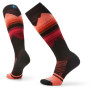 Skarpety narciarskie Smartwool W Ski Targeted Cushion Pattern OTC 2023 czarny/pomarańczowy black