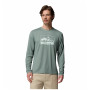 Koszulka męska Columbia Parsons Point™ Ls Graphic Tee jasnozielony Sedona Sage Heather Framed Peakscape